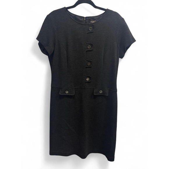 J. McLaughlin Dresses & Skirts - J. McLaughlin Charcoal Grey Dress, 100% Wool Shell, Size 12 EUC